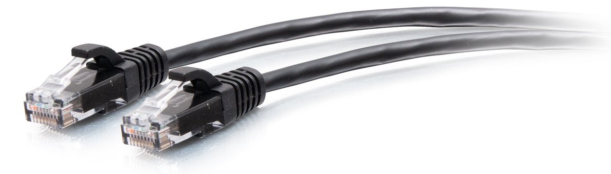 C2G 1ft (0.3m) Cat6a Snagless Unshielded (UTP) - Schwarz