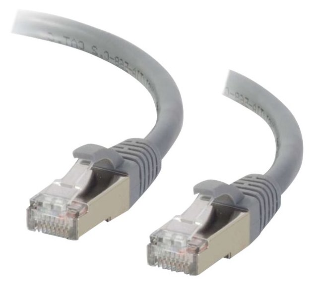 C2G Cat6a Booted Shielded (STP) Network Patch Cable - Patch-Kabel - RJ-45 (M) - Grau