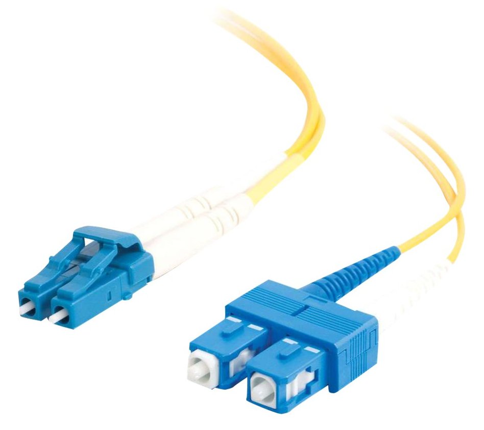 C2G LC-SC 9/125 OS1 Duplex Singlemode PVC Fiber Optic Cable (LSZH)