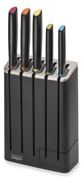 Joseph Joseph Elevate - Messer-Set - Edelstahl - 1 Werkzeug - Messerschärfer - Schwarz - Schwarz von LumaTech