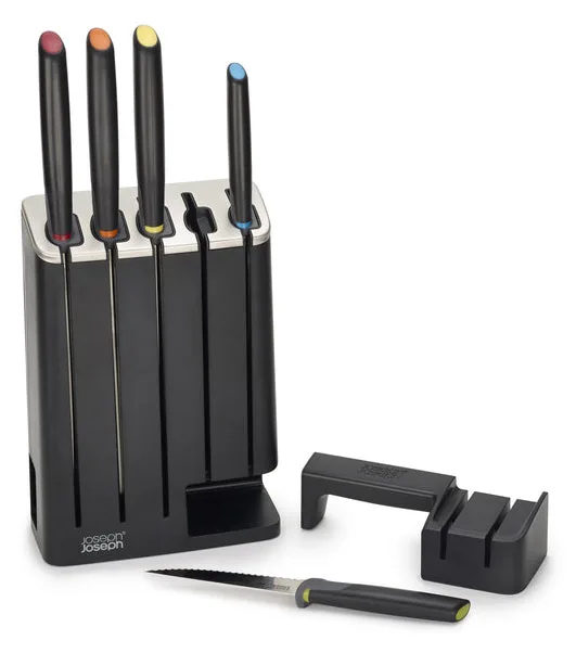 Joseph Joseph Elevate - Messer-Set - Edelstahl - 1 Werkzeug - Messerschärfer - Schwarz - Schwarz, Ansicht 2