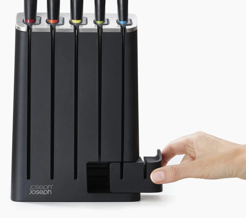 Joseph Joseph Elevate - Messer-Set - Edelstahl - 1 Werkzeug - Messerschärfer - Schwarz - Schwarz, Ansicht 4