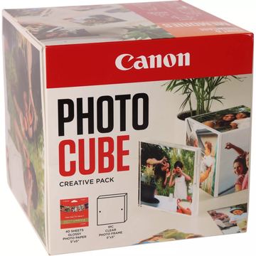 Canon pp-201 Ink Cartridge 5x5 Photo Cube Creative Pack White Orange von LumaTech