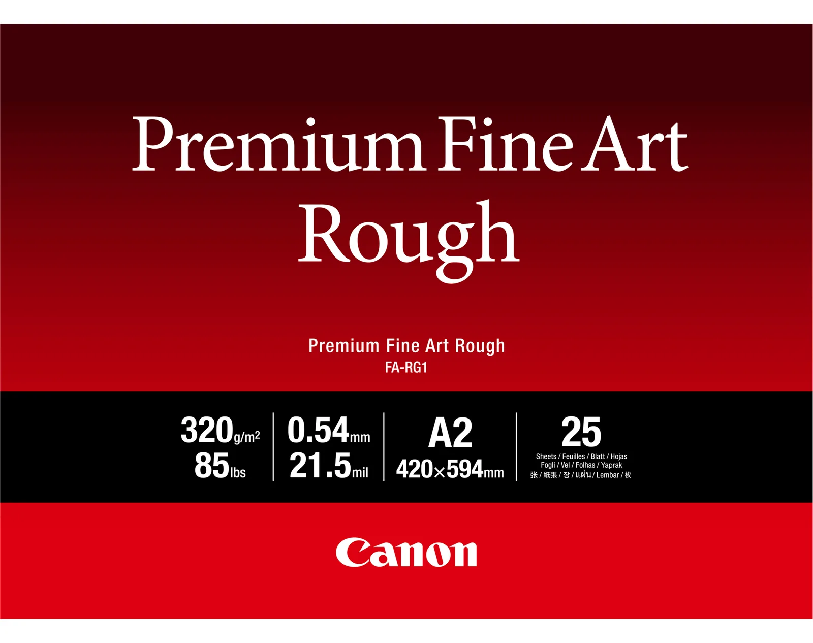 Canon Premium FA-RG1 - Baumwolle - Rough - 21,5 mil - A2 (420 x 594 mm), Ansicht 2