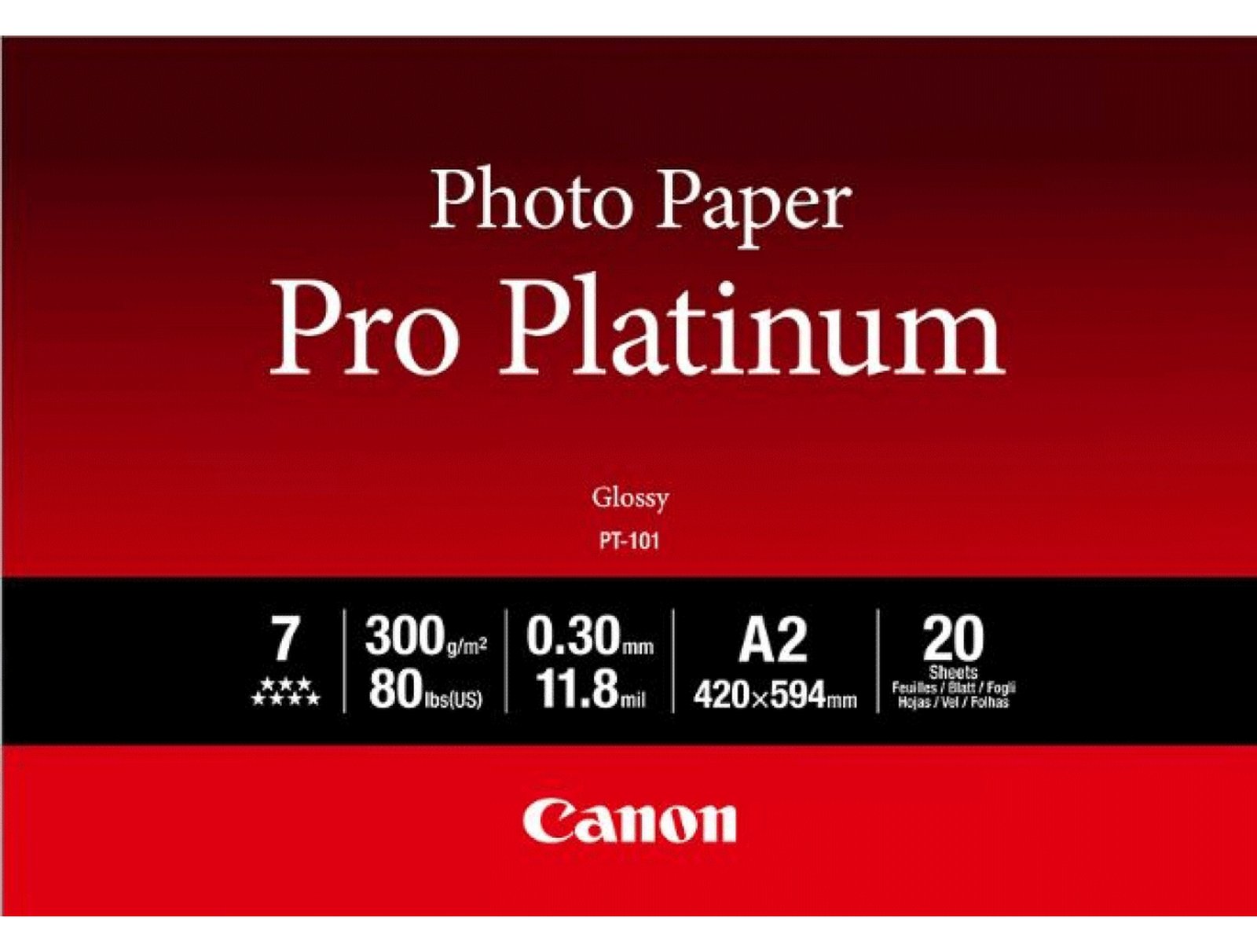 Canon Pro Platinum PT-101 - Hochglänzend - 300 Mikron - A2 (420 x 594 mm)