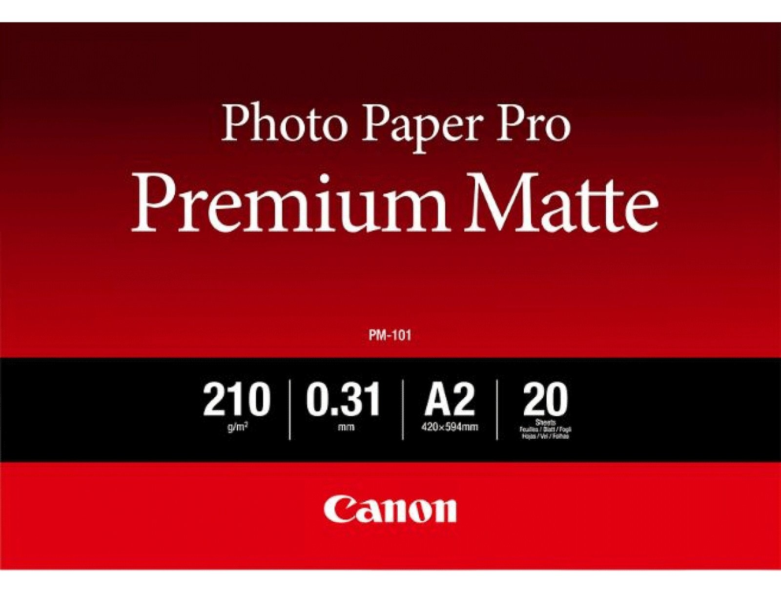 Canon Pro Premium PM-101 - Glatt matt - 310 Mikron - warmer weißer Ton - A2 (420 x 594 mm)