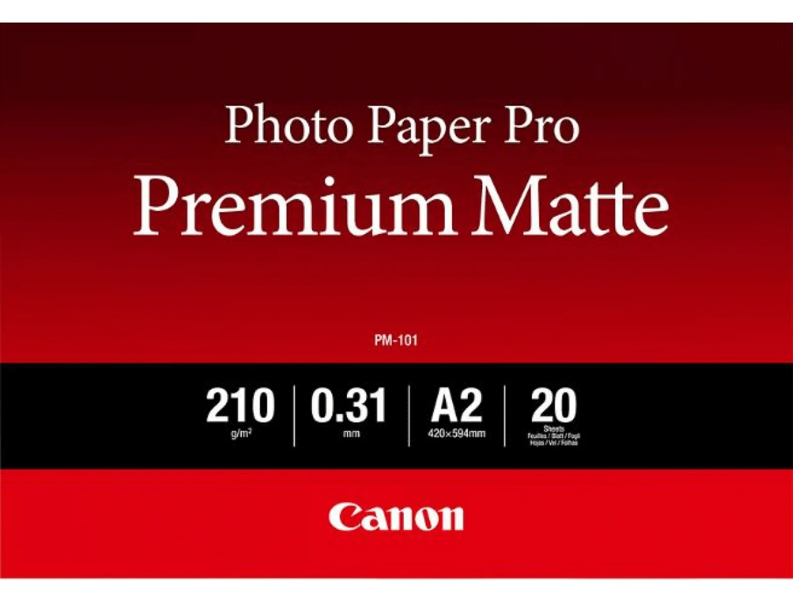 Canon Pro Premium PM-101 - Glatt matt - 310 Mikron - warmer weißer Ton - A2 (420 x 594 mm), Ansicht 2
