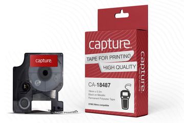 Capture CA-18487 - Schwarz - Metallisch - Etikettenrolle - Rolle - Polyester - DYMO Rhino 4200 - DYMO Rhino 5200 von LumaTech