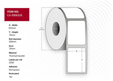 Capture Label Core Thermal Transfer Coated von LumaTech