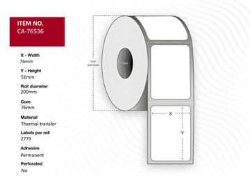 Capture Label Core Thermal Transfer Polyester von LumaTech