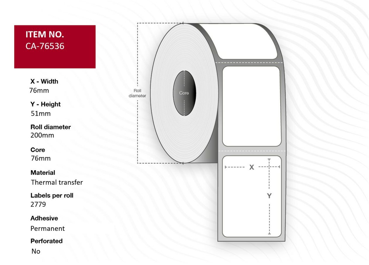 Capture Label Core Thermal Transfer Polyester
