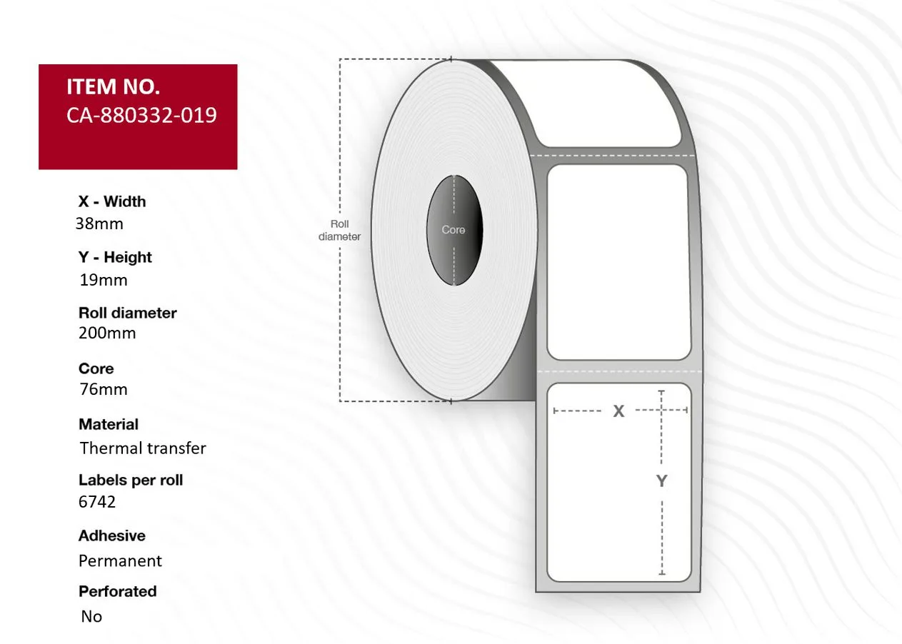 Capture Label Core Thermal Transfer Polyester, Ansicht 2