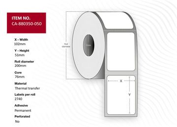 Capture Label Core Thermal Transfer Polyester