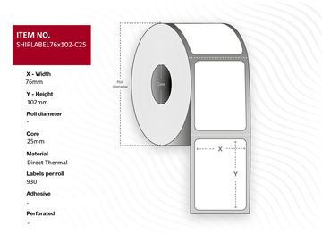 Capture Ship-label Core. Direct Thermal 930 von LumaTech