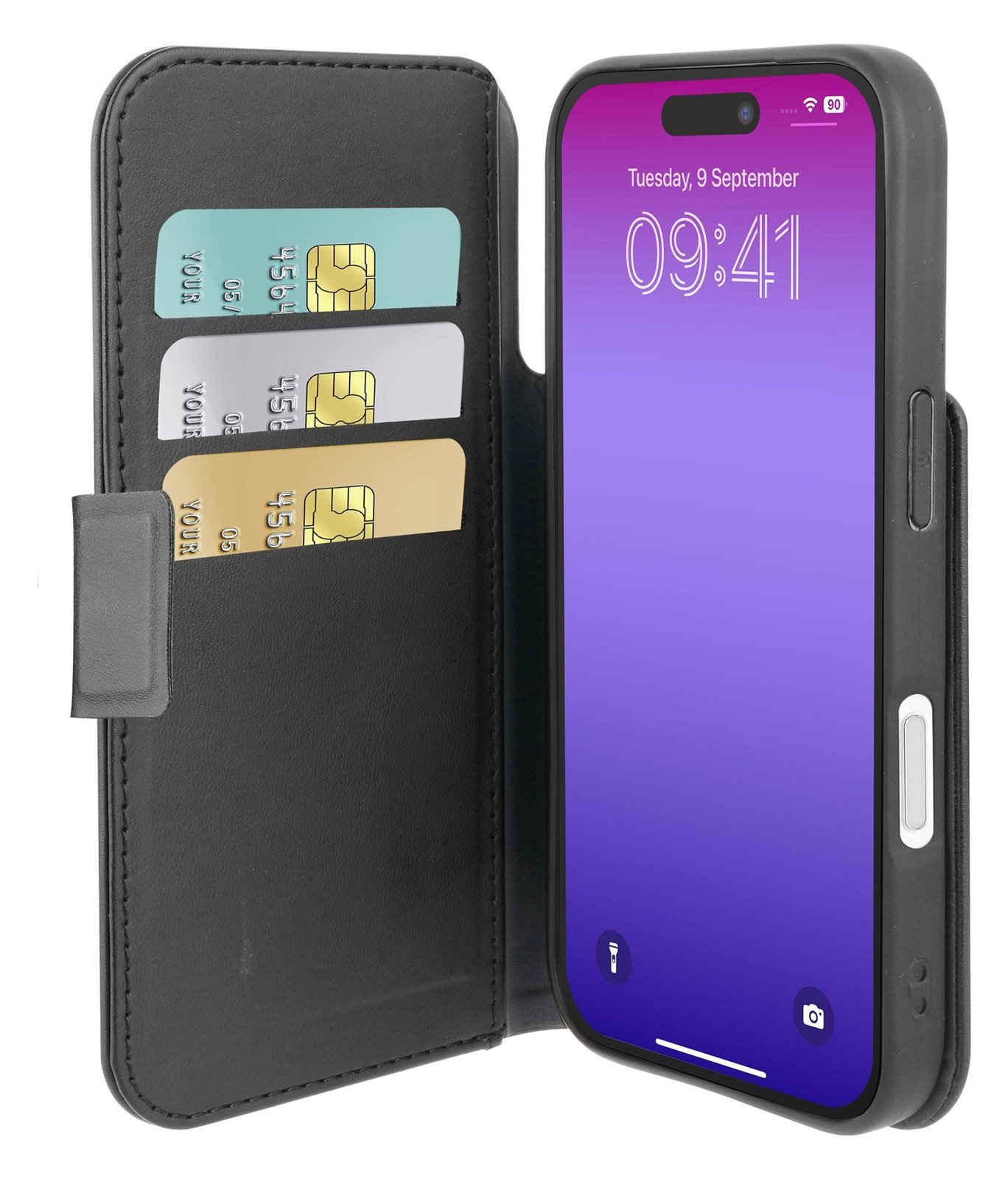 Cellularline Book Agenda 2 Case iPhone 17 Pro Black BOOKAG2IPH17PROK