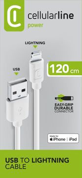 Cellularline Lightning-Kabel - Lightning männlich zu USB männlich von LumaTech