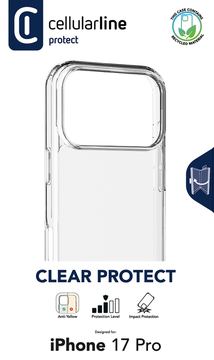 Cellularline Clear Strong - Hintere Abdeckung - für Mobiltelefon - Gummi - durchsichtig - für Apple iPhone 17 Pro von LumaTech