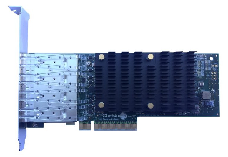 Chelsio Netzwerkkarte Quad-Port SFP+ 10 Gbit LP T540-LP-CR - Netzwerkkarte