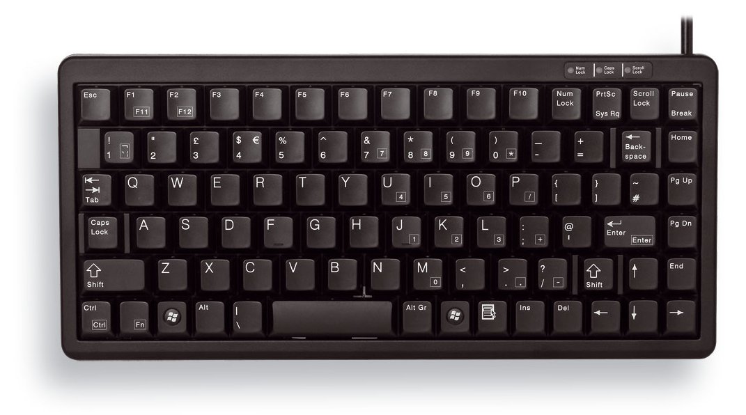 Cherry Compact-Keyboard G84-4100 - Tastatur - PS/2, USB - TL: UK, QWERTY