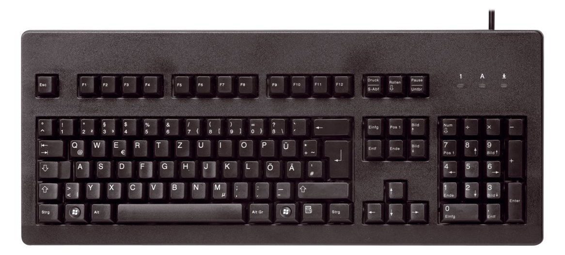 Cherry G80-3000 - Tastatur - PS/2, USB - TL: Deutsch, QWERTZ