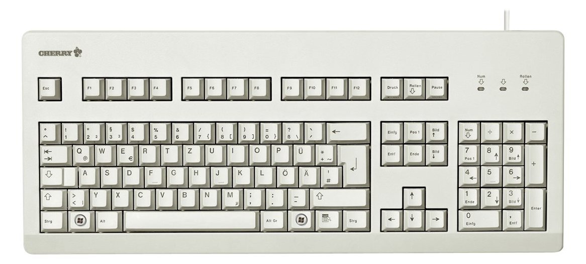 Cherry G80-3000 - Tastatur - PS/2, USB - TL: UK, QWERTY