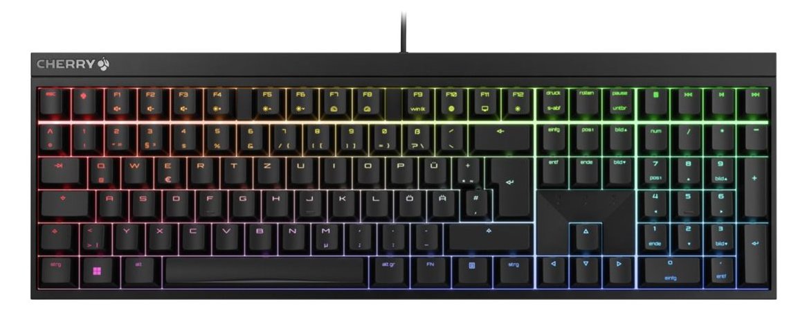 Cherry MX 2.0S - Tastatur - 100% - full size - TL: Deutsch, QWERTZ - Schwarz