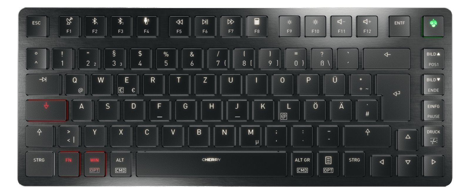 Cherry TAS KEY KW X ULP 2.0 Mini Wireless - Tastatur - TL: Deutsch, QWERTZ