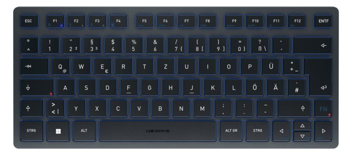 Cherry TAS KW 7100 MINI BT Wireless Slate Blue - TL: Deutsch, QWERTZ