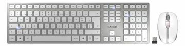 Cherry Tastatur-Maus-Set DW 9100 Slim Weiss/Silber - Tastatur - TL: Schweiz, QWERTZ von LumaTech