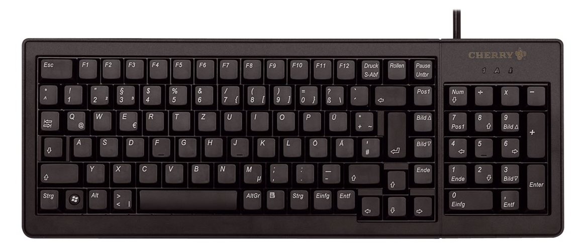 Cherry XS Complete G84-5200 - Tastatur - PS/2, USB - TL: Deutsch, QWERTZ - Schwarz
