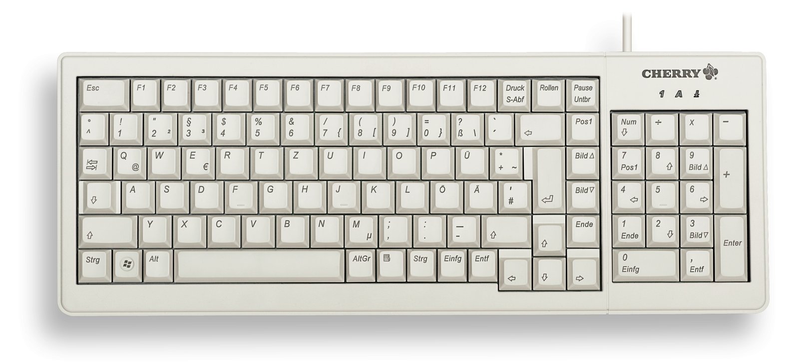 Cherry XS Complete G84-5200 - Tastatur - PS/2, USB - TL: Französisch, AZERTY - Grau