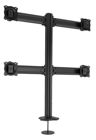 Chief Kontour 4x4 Grommet Mounted Desk Mount - Für Displays bis zu 27 - Schwarz - Befestigungskit - für 4 LCD-Anzeigen