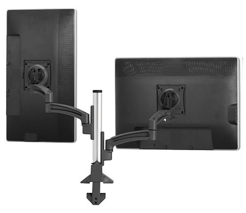 Chief Kontour Articulating Colum Dual Monitor Desk Mount - Für Displays 10-32 - Schwarz - Befestigungskit