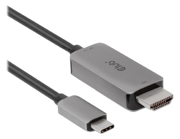 Club 3D Adapterkabel - 24 pin USB-C männlich zu HDMI männlich - 3 m - aktiv, Support von 4K 120 Hz, unterstützt 8K 60 Hz