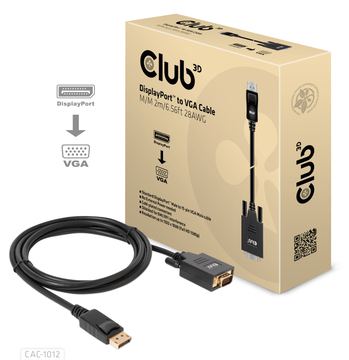 Club 3D Adapterkabel - DisplayPort (M) zu HD-15 (VGA) von LumaTech