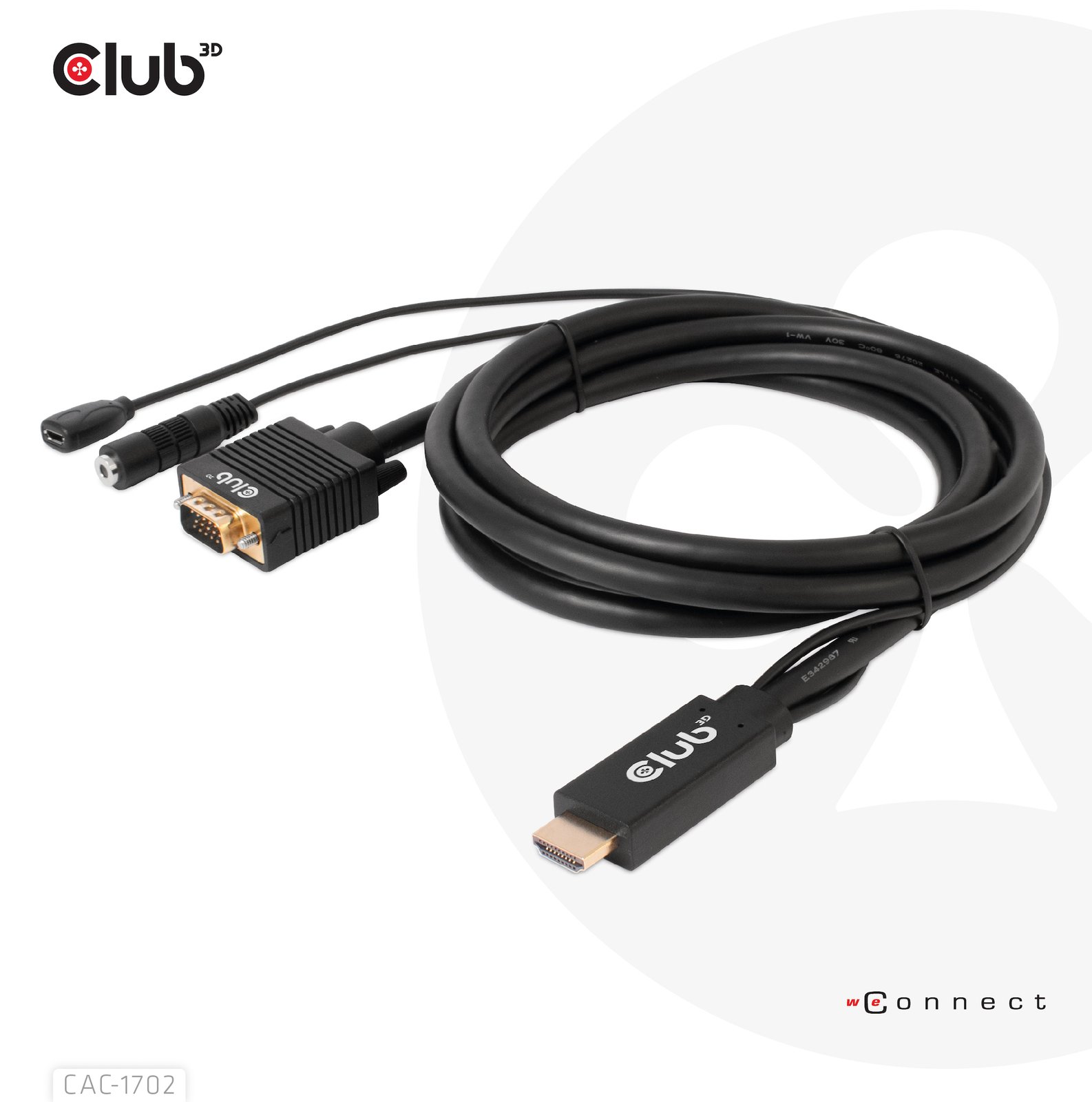 Club 3D Adapterkabel - HDMI, Mikro-USB Typ B (nur Strom)