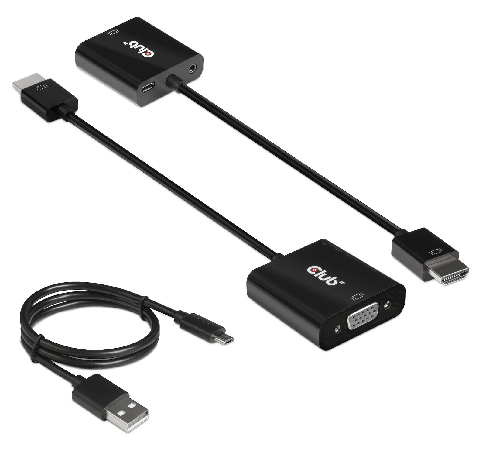 Club 3D CAC-1302 - Videoadapter - HDMI männlich zu HD-15 (VGA)