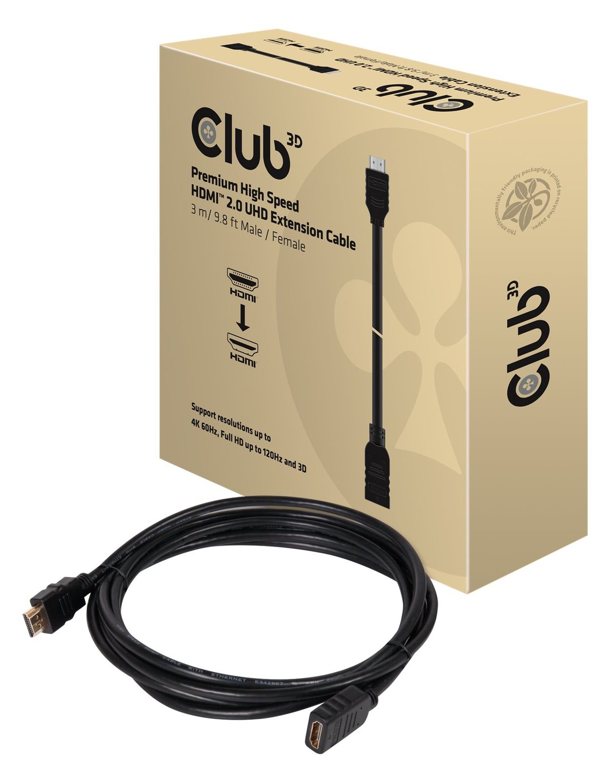 Club 3D CAC-1321 - HDMI-Verlängerungskabel - HDMI (M)