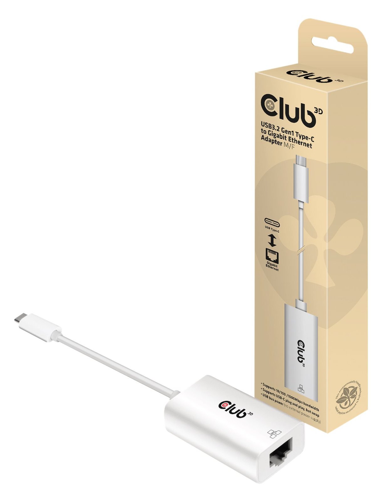 Club 3D CAC-1519 - Netzwerkadapter - USB-C 3.2 Gen 1