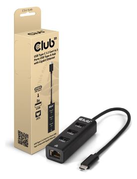 Club 3D CSV-1549 - Hub - USB Typ-C - 3 x USB 3.2 Gen1 + 1 x 10/100/1000 von LumaTech