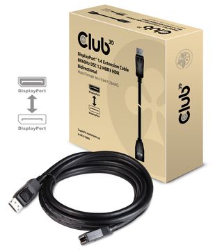 Club 3D DisplayPort-Verlängerungskabel - DisplayPort (W) - zu DisplayPort (M) eingerastet - DisplayPort 1.4 - 3 m von LumaTech