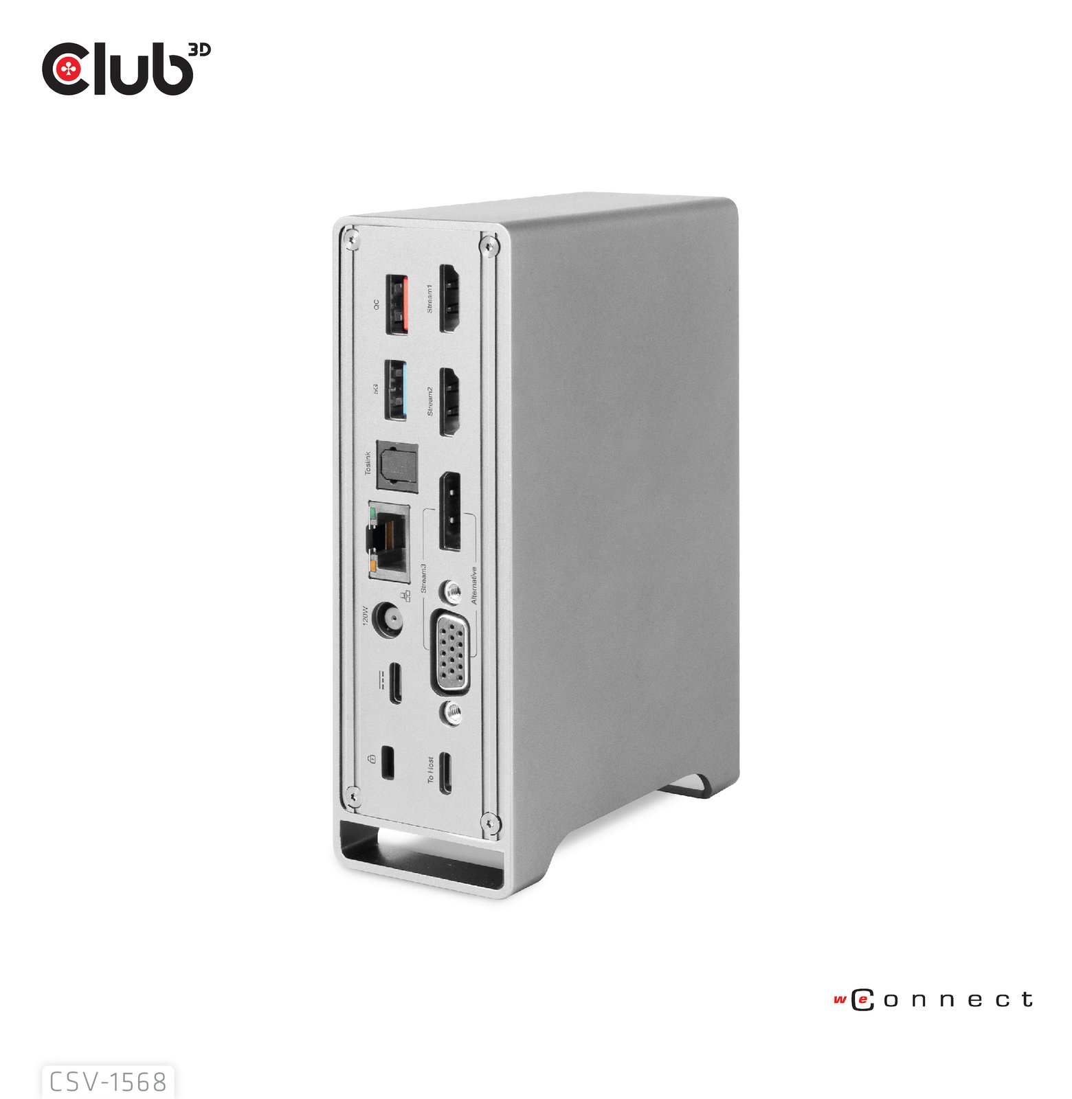 Club 3D Dockingstation - USB-C - VGA, 2 x HDMI, DP