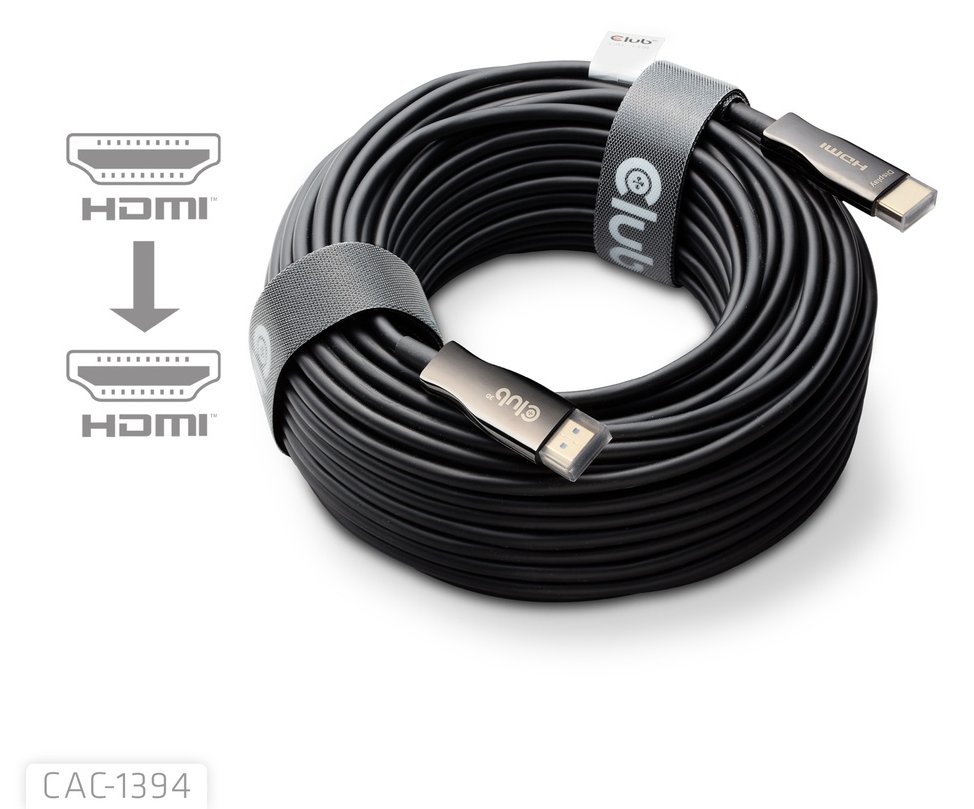 Club 3D HDMI 2.1 Hybrid Aoc Cable 8K60Hz/4K120Hz 328.08ft - Kabel - Kabel - Digital/Daten