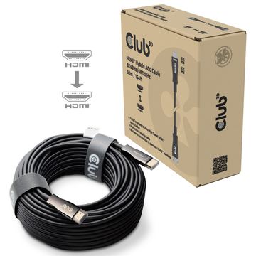 Club 3D Ultra High Speed - HDMI-Kabel - HDMI männlich zu HDMI männlich - 50 m - Schwarz - Active Optical Cable (AOC) von LumaTech