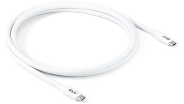 Club 3D USB-Kabel - 24 pin USB-C (M) zu 24 pin USB-C (M) - USB4 - 48 V - 5 A - 2 m - weiß von LumaTech