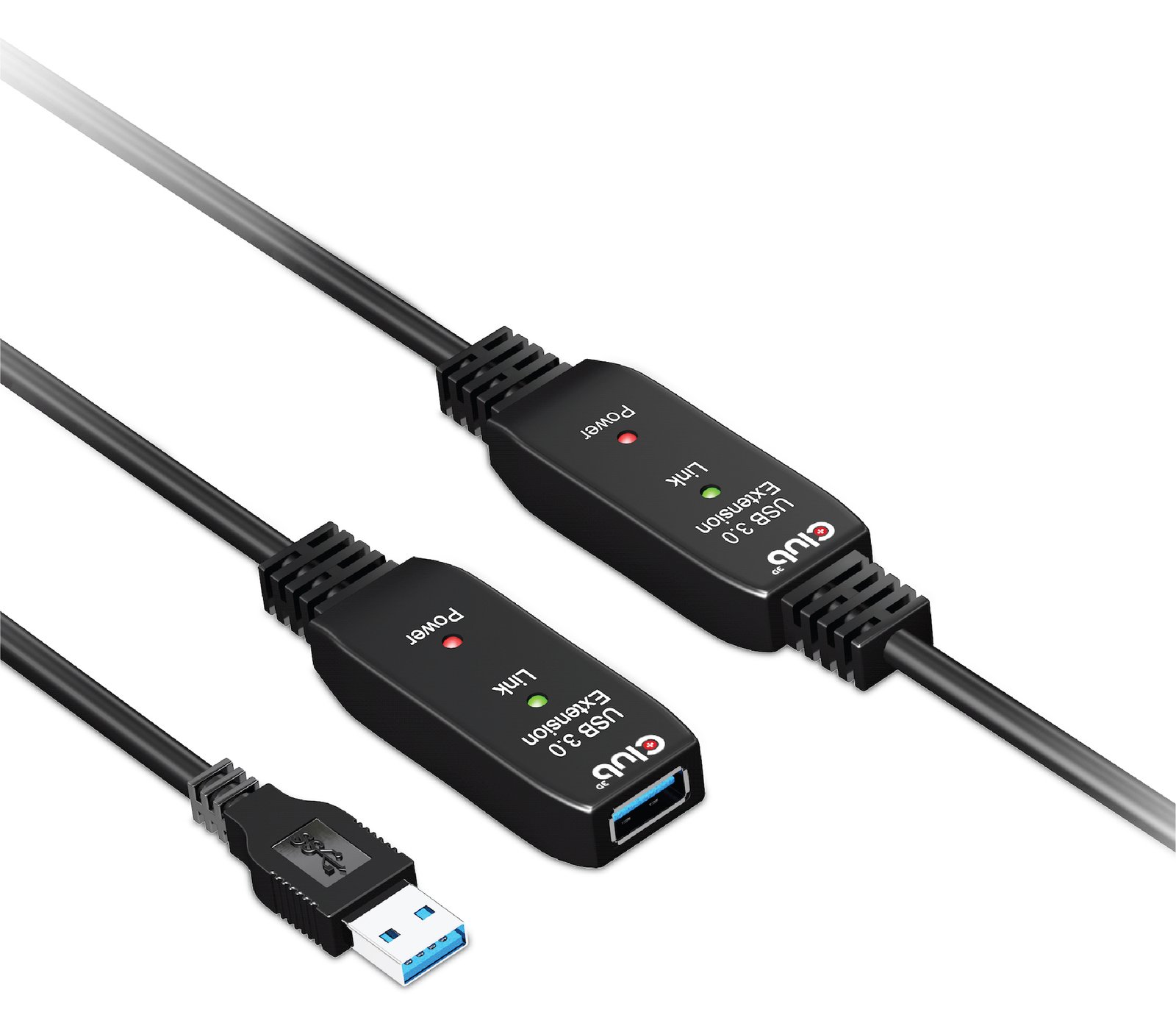 Club 3D USB-Verlängerungskabel - USB Typ A (M) - zu USB Typ A (W) - USB 3.2 Gen 1 - 10 m - aktiv