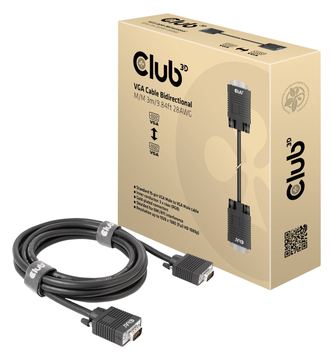 Club 3D VGA-Kabel - HD-15 (VGA) (M) zu HD-15 (VGA) - (M) - 3 m - 1080p-Unterstützung von LumaTech