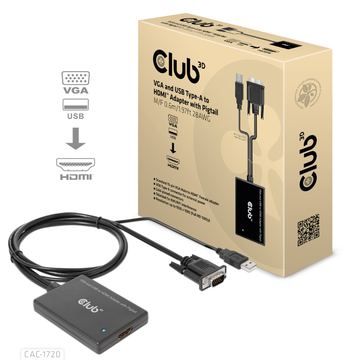 Club 3D Videoadapter - HD-15 (VGA), USB (nur Strom) von LumaTech