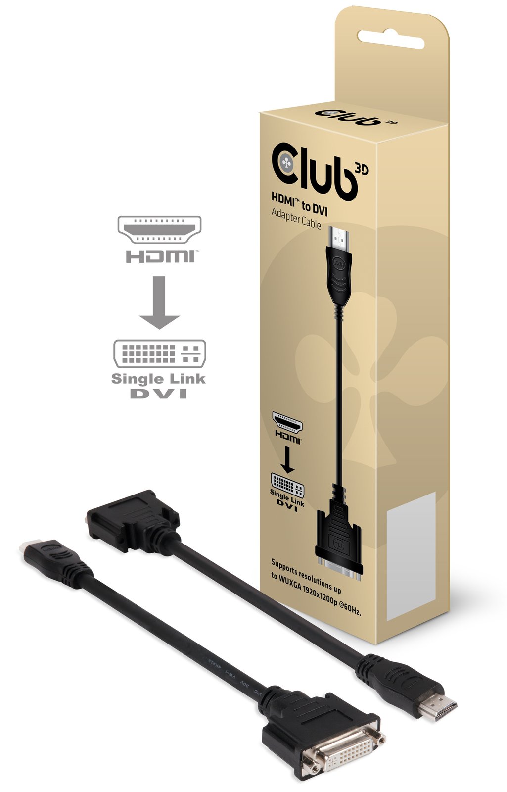 Club 3D Videoadapter - HDMI männlich zu DVI-I