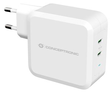 Conceptronic ALTHEA - Netzteil - 100 Watt - PD 3.0 - 2 Ausgabeanschlussstellen (2 x USB-C) von LumaTech